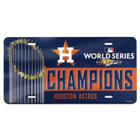 Houston Astros 2022 World Series Champions Mirror Acrylic License Plates