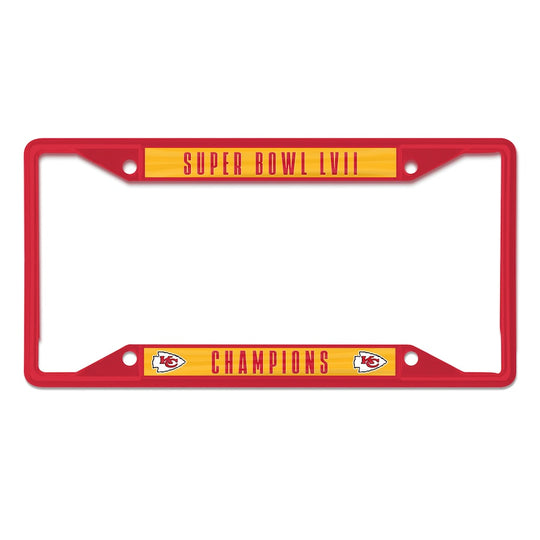 Kansas City Chiefs Super Bowl LVII Champions Metal License Plate Frames - Fan Shop TODAY