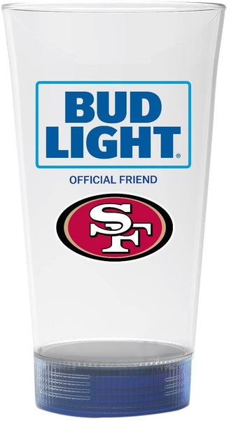 San Francisco 49ERS Bud Light NFL Touchdown Glass 24oz. - Fan Shop TODAY