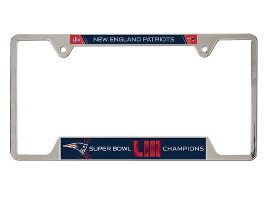 New England Patriots Super Bowl LIII Champions License Plate Frame - Fan Shop TODAY